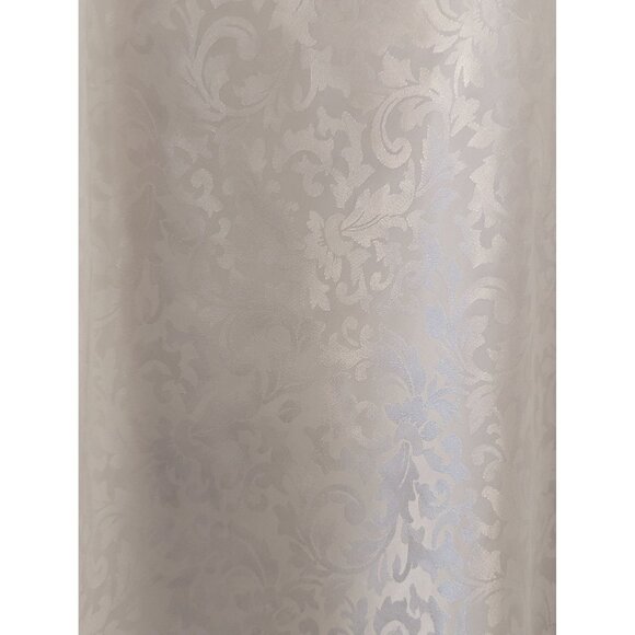 Vintage White Sleeveless Jacquard Tank Top With Lace Trim Scoop Neck - Picture 2 of 5